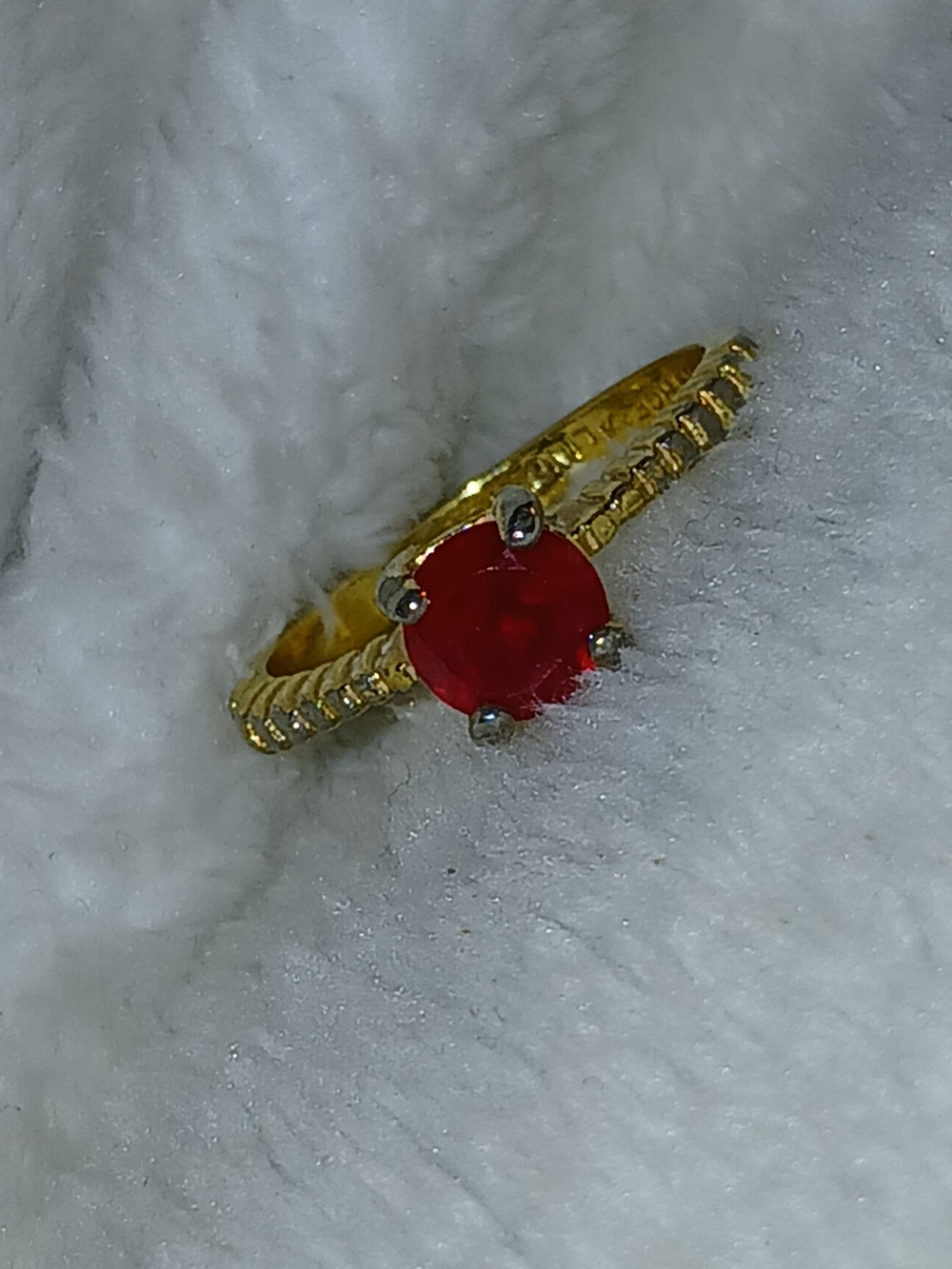 924 14k Plated Ruby Ring